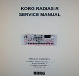 KORG RADIAS-R SYNTHESIZER VOCODER SERVICE MANUAL INC BLK DIAG SCHEMS AND PARTS LIST 18 PAGES ENG PW &radiasr