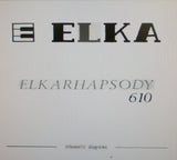 ELKA RHAPSODY 610 STRING MACHINE SET OF SCHEMATIC DIAGRAMS AND PCBS 12 PAGES ENG