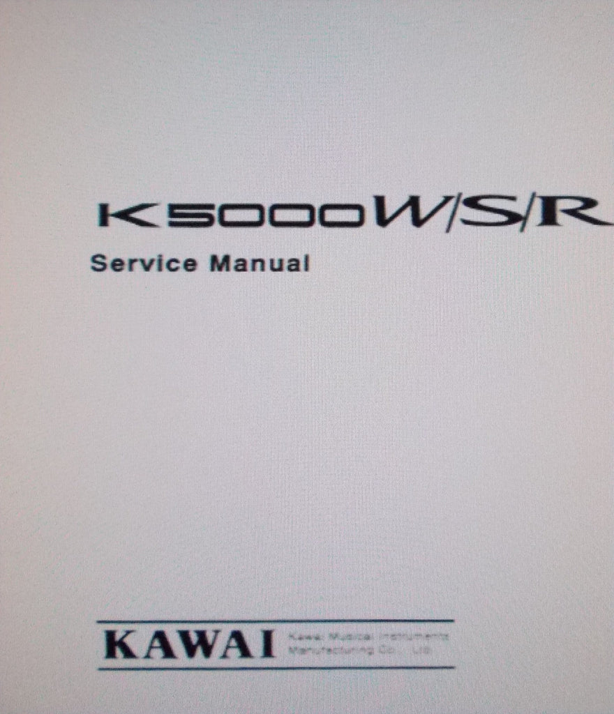 KAWAI K5000W K5000S K5000R ADVANCED ADDITIVE SYNTHESIZER WORKSTATION KEYBOARD AND MODULE SERVICE MANUAL INC BLK DIAGS WIRING DIAGS SCHEMS PCBS AND PARTS LIST 58 PAGES ENG