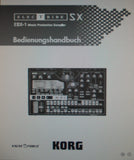 KORG ESX-1 ELECTRIBE SX MUSIC PRODUCTION SAMPLER BEDIENUNGSHANDBUCH INC BLOCKDIAGRAMM CONN DIAG UND FEHLERSUCHE 108 PAGES DEUT
