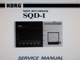 KORG SQD-1 MIDI RECORDER SERVICE MANUAL INC BLK DIAGS SCHEMS PCBS AND PARTS LIST 26 PAGES ENG