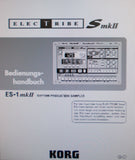 KORG ES-1mkII ELECTRIBE SmkII RHYTHM PRODUCTION SAMPLER BEDIENUNGSHANDBUCH INC CONN DIAGS UND FEHLERSUCHE 64 PAGES DEUT