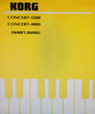 KORG C-4000 C-5500 CONCERT PIANO OWNER'S MANUAL INC CONN DIAGS 20 PAGES ENG