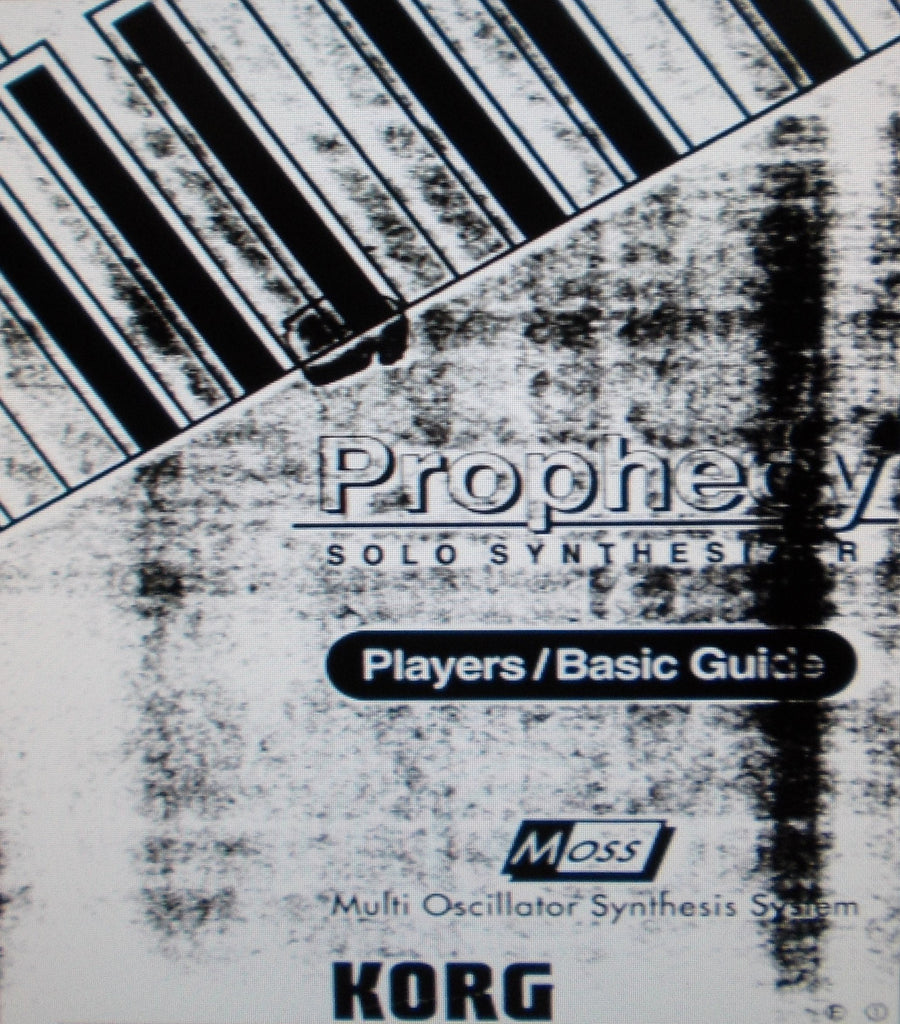 KORG PROPHECY SOLO SYNTHESIZER PLAYERS BASIC GUIDE INC CONN DIAG 53 PAGES ENG