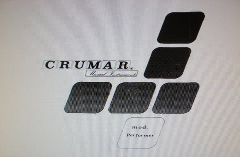CRUMAR PERFORMER STRING SYNTHESIZER SERVICE MANUAL INC SCHEMS PCBS AND PARTS LIST 31 PAGES ENG