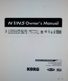 KORG N1 N5 MUSIC SYNTHESIZER OWNER'S MANUAL INC CONN DIAGS AND TRSHOOT GUIDE 113 PAGES ENG