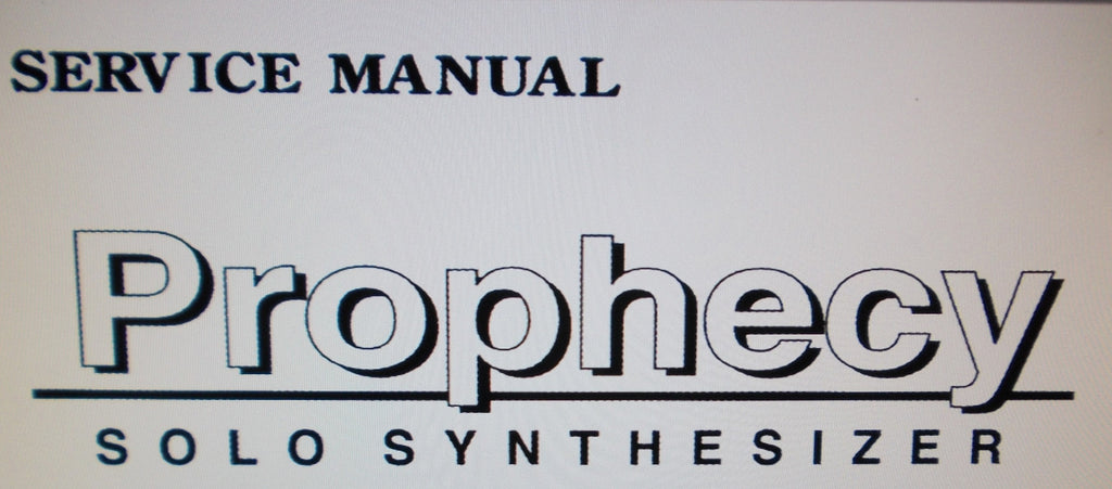 KORG PROPHECY SOLO SYNTHESIZER SERVICE MANUAL INC BLK DIAG SCHEMS PCBS AND PARTS LIST 64 PAGES ENG