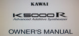 KAWAI K5000R ADVANCED ADDITIVE SYNTHESIZER MODULE OWNER'S MANUAL 126 PAGES ENG