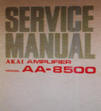 AKAI AA-8500 SOLID STATE AM FM MULTIPLEX STEREO TUNER AMP SERVICE MANUAL INC TRSHOOT GUIDE AND PCBS 21 PAGES ENG