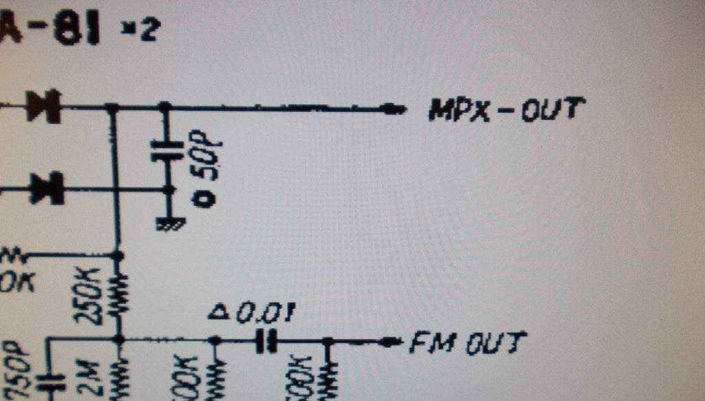 SANSUI 500 FM MULTIPLEX STEREOPHONIC AMP SCHEMATIC DIAGRAMS 4 PAGES ENG