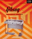 GIBSON G-101 PORTABLE ORGAN OWNER'S MANUAL 15 PAGES ENG