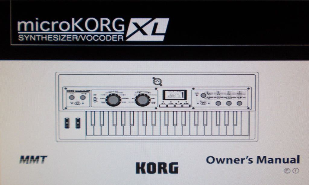 KORG MICROKORG XL SYNTHESIZER VOCODER OWNER'S MANUAL INC TRSHOOT GUIDE 103 PAGES ENG