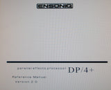 ENSONIQ DP-4+ PARALLEL EFFECTS PROCESSOR REFERENCE MANUAL VER 2.0 199 PAGES ENG