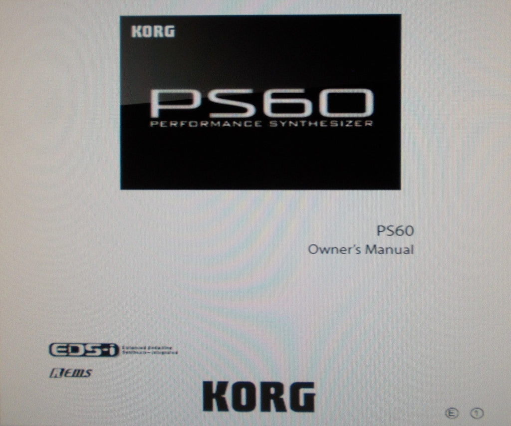 KORG PS60 PERFORMANCE SYNTHESIZER OWNER'S MANUAL INC CONN DIAGS AND TRSHOOT GUIDE 68 PAGES ENG