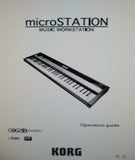 KORG MICROSTATION MUSIC WORKSTATION OPERATION GUIDE INC CONN DIAGS AND TRSHOOT GUIDE 80 PAGES ENG