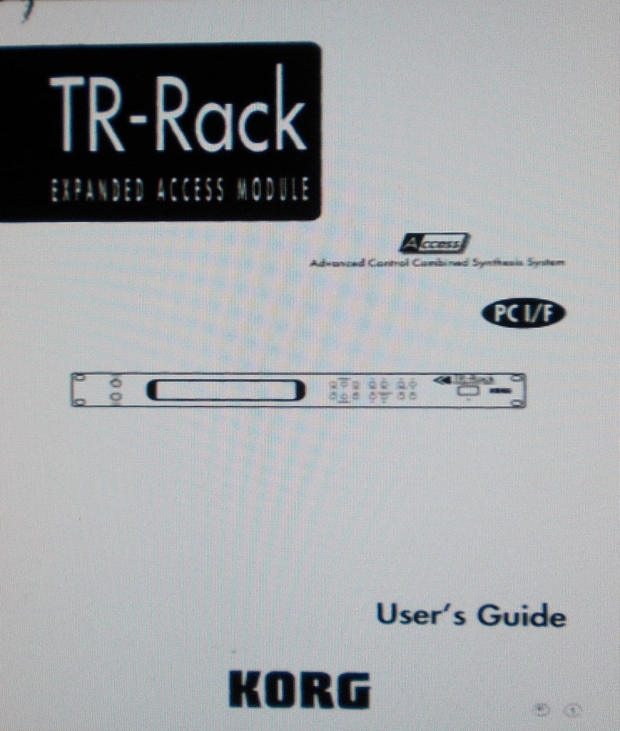 KORG TR-RACK EXPANDED ACCESS MODULE USER'S GUIDE INC TRSHOOT GUIDE 93 PAGES ENG