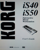 KORG iS40 iS50 INTERACTIVE MUSIC WORKSTATION USER'S GUIDE INC TRSHOOT GUIDE 233 PAGES ENG