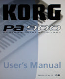 KORG Pa900 PROFESSIONAL ARRANGER USER'S MANUAL AND REFERENCE GUIDE INC TRSHOOT GUIDE VER 1.0 450 PAGES ENG