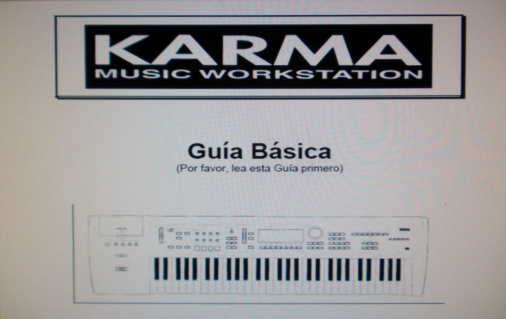 KORG KARMA MUSIC WORKSTATION GUIA BASICA INC SOLUCION DE PROBLEMAS 133 PAGES ESP