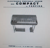 FARFISA COMPACT ELECTRONIC PORTABLE ORGAN SERVICE MANUAL INC SCHEMS AND PCBS 9 PAGES ENG