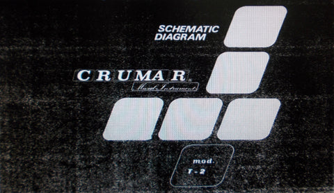 CRUMAR ORGANIZER T-2 POLYPHONIC ORGAN SET OF SCHEMATIC DIAGRAMS UPPER AND LOWER MANUAL BASS AND GENERAL 24 PAGES ENG