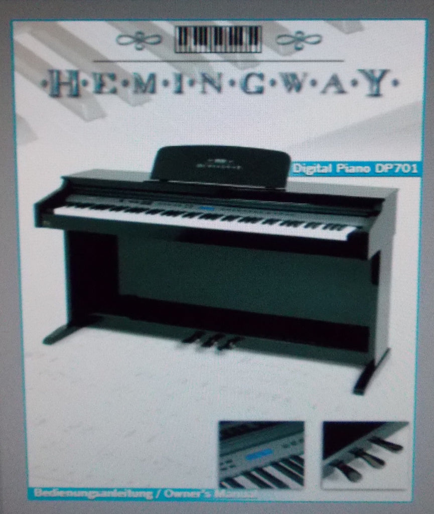 HEMINGWAY DP701 DIGITAL PIANO OWNER'S MANUAL 32 PAGES ENG DEUT