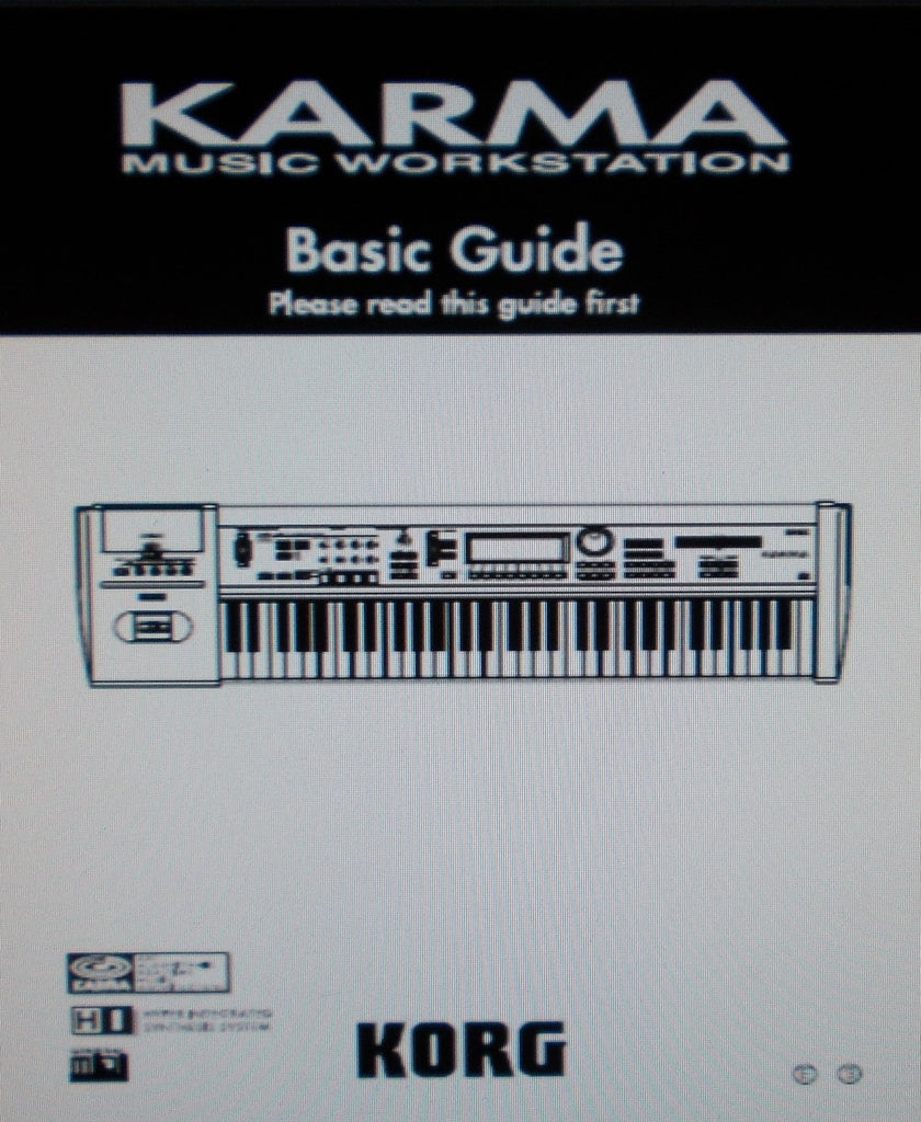 KORG KARMA MUSIC WORKSTATION BASIC GUIDE INC TRSHOOT GUIDE 118 PAGES ENG