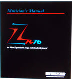 ENSONIQ ZR-76 64 VOICE EXPANDABLE STAGE AND STUDIO KEYBOARD MUSICIAN'S MANUAL 490 PAGES ENG