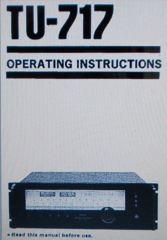 SANSUI TU-717 AM FM STEREO TUNER  OPERATING INSTRUCTIONS 19 PAGES ENG