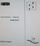 FARFISA VIP345 ELECTRONIC ORGAN BLK DIAG SCHEMATIC DIAGRAMS AND PARTS LIST 16 PAGES ENG