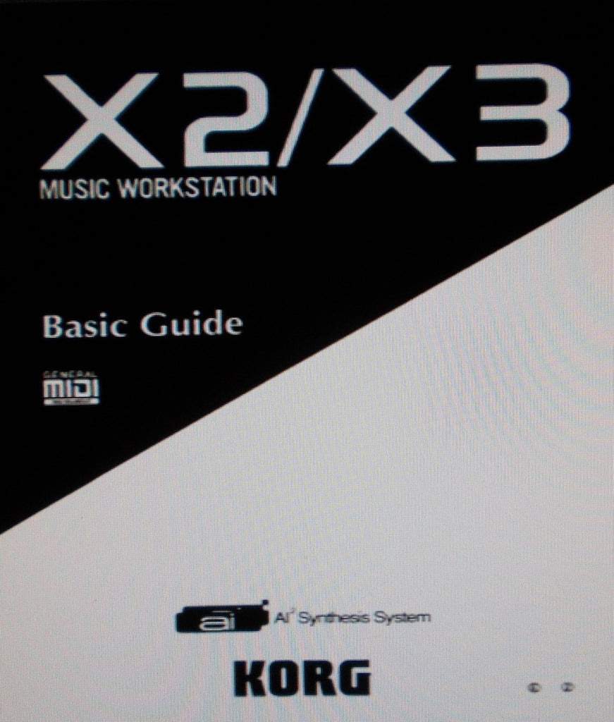 KORG X2 X3 MUSIC WORKSTATION BASIC GUIDE INC CONN DIAGS 58 PAGES ENG