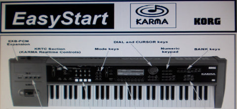 KORG KARMA MUSIC WORKSTATION EASY START 7 PAGES ENG