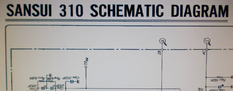 SANSUI 310 SOLID STATE AM FM STEREO TUNER AMP SCHEMATIC DIAGRAM AND SPECS 2 PAGES ENG