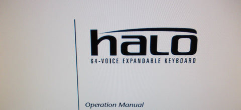 ENSONIQ HALO 64 VOICE SYNTHESIZER OPERATION MANUAL 264 PAGES ENG