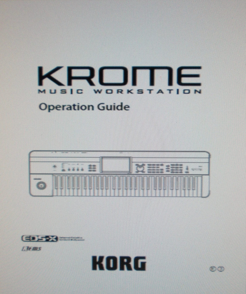 KORG KROME MUSIC WORKSTATION OPERATION GUIDE INC TRSHOOT GUIDE 142 PAGES ENG