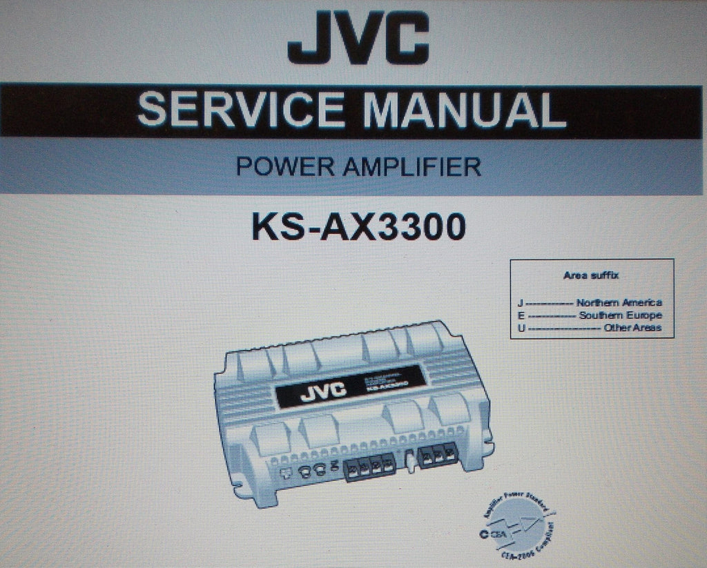 JVC KS-AX3300 POWER AMP SERVICE MANUAL INC SCHEMS AND PARTS LIST 27 PAGES ENG