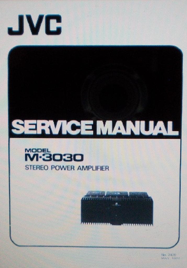 JVC M-3030 STEREO POWER AMP SERVICE MANUAL INC WIRING DIAG PCBS AND PARTS LIST 23 PAGES ENG