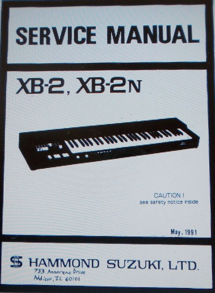 HAMMOND XB-2 XB-2n KEYBOARD SERVICE MANUAL INC SCHEMS AND PARTS LIST 46 PAGES ENG