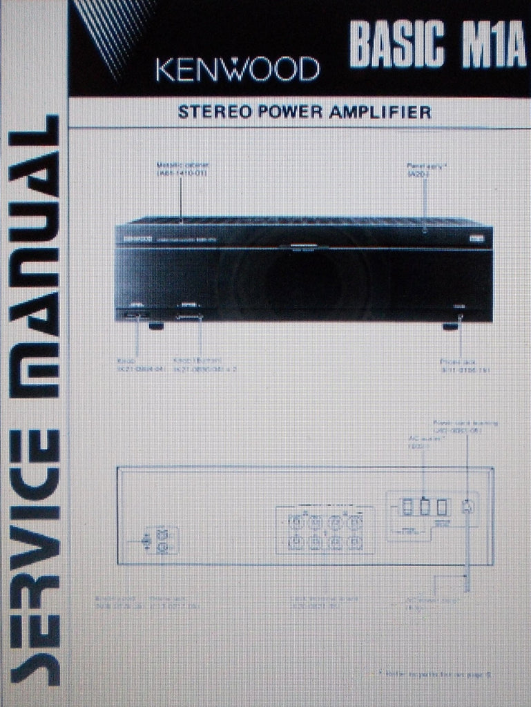 KENWOOD BASIC M1A STEREO POWER AMP SERVICE MANUAL INC SCHEMS AND PARTS LIST 14 PAGES ENG