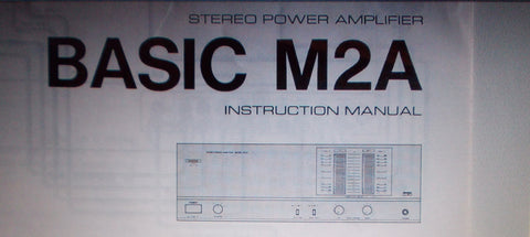 KENWOOD BASIC M2A STEREO POWER AMP INSTRUCTION MANUAL INC BLK DIAG CONN DIAG AND TRSHOOT GUIDE 8 PAGES ENG