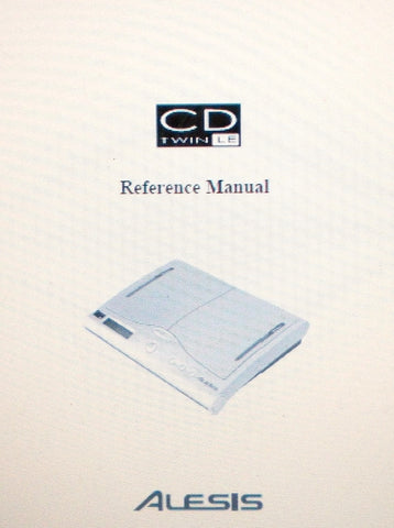 ALESIS CD TWIN LE CD TO CD COPYING DEVICE REFERENCE MANUAL 15 PAGES ENG