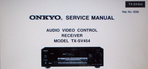 ONKYO TX-SV454 AV CONTROL RECEIVER SERVICE MANUAL INC SCHEMS AND PARTS LIST 21 PAGES ENG