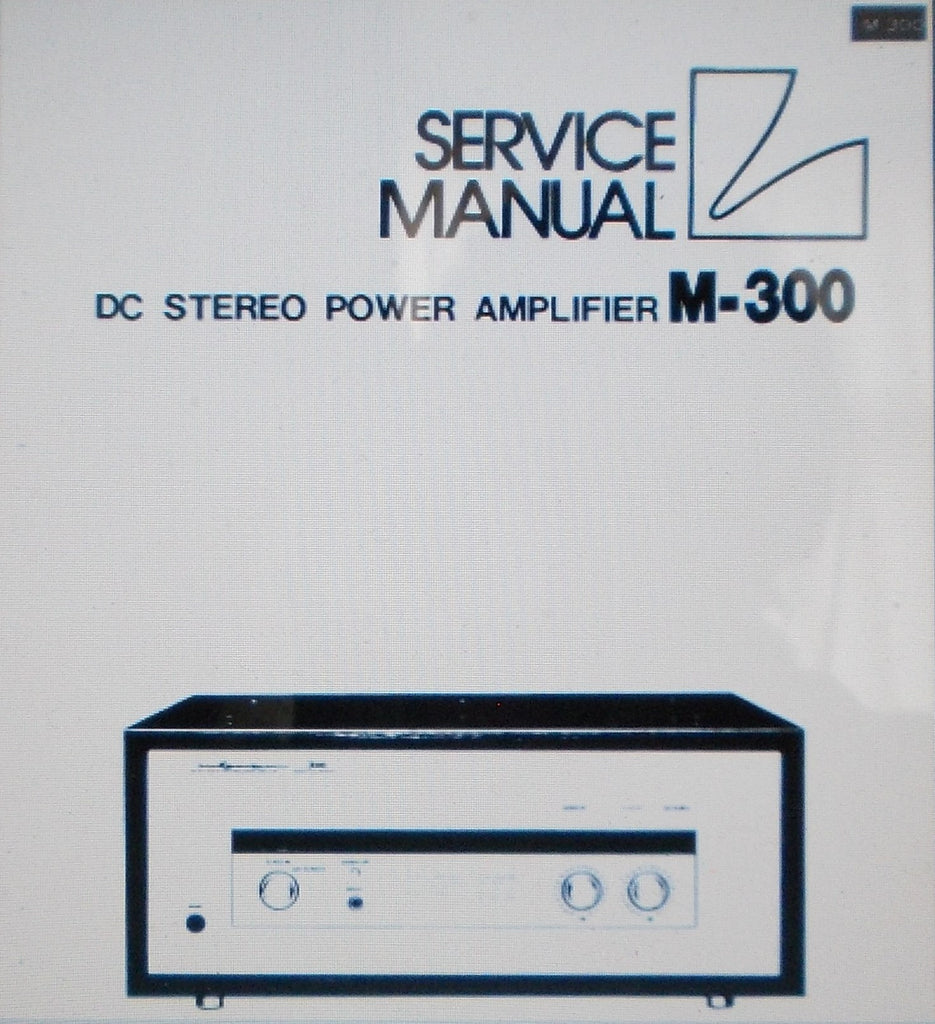 LUXMAN M-300 DC STEREO POWER AMP SERVICE MANUAL INC BLK DIAG SCHEMS AND PARTS LIST 20 PAGES ENG