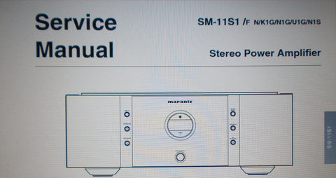 MARANTZ SM-11S1 STEREO POWER AMP SERVICE MANUAL INC SCHEMS AND PARTS LIST 74 PAGES ENG