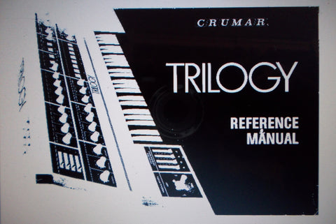 CRUMAR TRILOGY POLYPHONIC SYNTHESIZER REFERENCE MANUAL 28 PAGES ENG