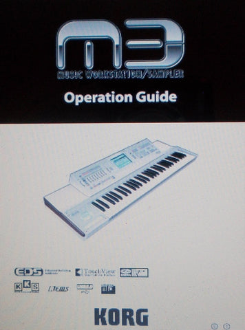 KORG M3 MUSIC WORKSTATION SAMPLER OPERATION GUIDE INC TRSHOOT GUIDE 237 PAGES ENG