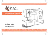 EVERSEWN MAKER 200 SEWING MACHINE INSTRUCTION MANUAL BOOK 52 PAGES ENG