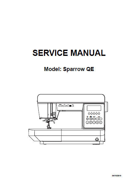 EVERSEWN SPARROW QE SEWING MACHINE SERVICE MANUAL BOOK 39 PAGES ENG