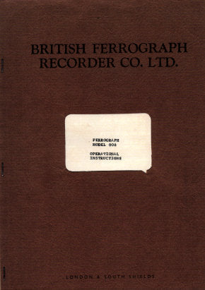 FERROGRAPH MODEL 808 TAPE RECORDER OPERATIONAL INSTRUCTIONS INC SCHEM DIAGS AND PARTS LIST 15 PAGES ENG