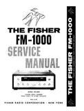 FISHER FM-1000 FM RECEIVER SERVICE MANUAL INC BLK DIAG SCHEM DIAGS TUBE LAYOUT AND PARTS LIST 10 PAGES ENG